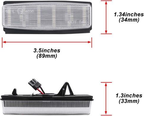 NSLUMO LED License Plate Light Assembly for 2006-2015 Mazda Miata MX-5 NC, OEM Fit Replacement Xenon White 18-SMD Number Plate Led Tag Light in Saudi Arabia