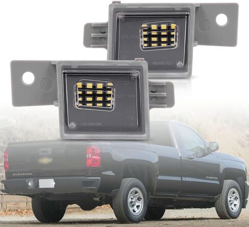 NSLUMO Led License Plate Light Bulb for 2014-2018 Chevy Silverado 1500 2500HD 3500HD GMC Sierra Xenon White 16 LED Number Plate Light 12V Canbus in Saudi Arabia