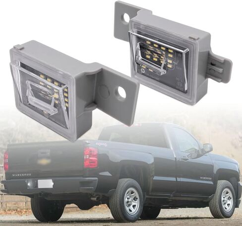 NSLUMO Led License Plate Light Bulb for 2014-2018 Chevy Silverado 1500 2500HD 3500HD GMC Sierra Xenon White 16 LED Number Plate Light 12V Canbus in Saudi Arabia