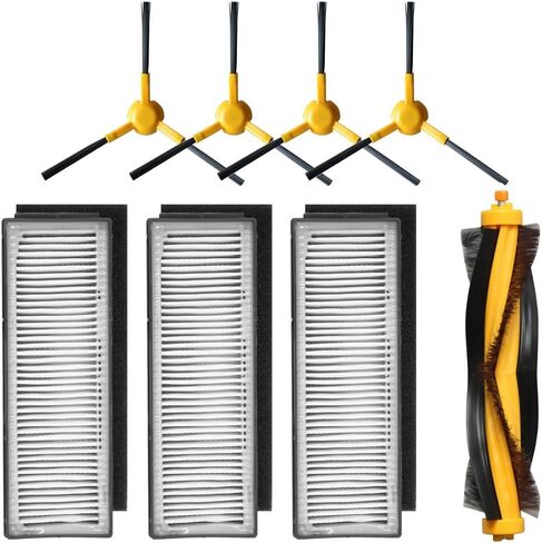 Accessory Kit Compatible with ECOVACS DEEBOT M80, M80 Pro Robotic Vacuum Cleaner - 3 Filters, 4 Side Brushes & 1 Main Brush in Kuwait