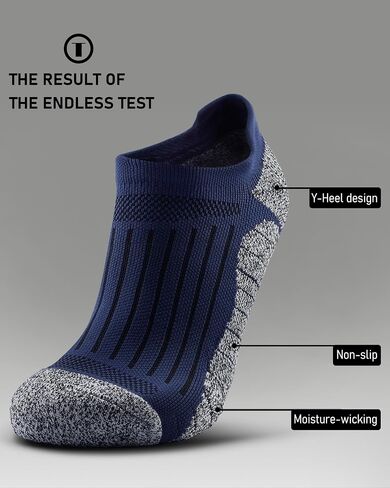 SITOISBE Men's No Show Compression Athletic Socks, Cushioned for Running Hiking in Saudi Arabia