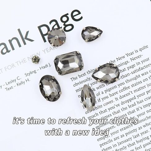 Sew On Rhinestones 120PCS Glass Claw Rhinestone Metal Prong Setting Flat Back Rhinestones for Craft, Jewelry, Clothes, Shoes, Garments Bags Silver Metal Base (Clear) in Saudi Arabia
