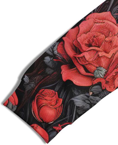 Girren Men's Novelty Skull Graphic Hoodies Rose 3D Printed Sweatshirts Pocket Hooded in Saudi Arabia