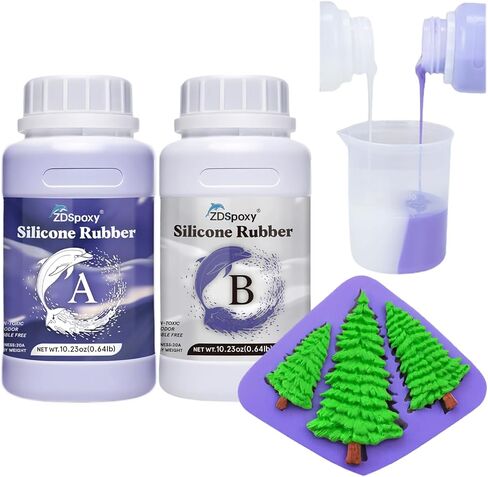 Zdspoxy Silicone Mold Making Kit, Super Elastic Mold Making Silicone Rubber, Liquid Silicone for Mold Making, N.W. 21.16 oz, 1:1 by Volume, Ideal for Casting 3D Silicone Molds Corsican Blue in Kuwait