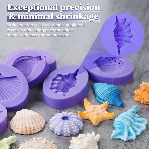 Zdspoxy Silicone Mold Making Kit, Super Elastic Mold Making Silicone Rubber, Liquid Silicone for Mold Making, N.W. 21.16 oz, 1:1 by Volume, Ideal for Casting 3D Silicone Molds Corsican Blue in Kuwait