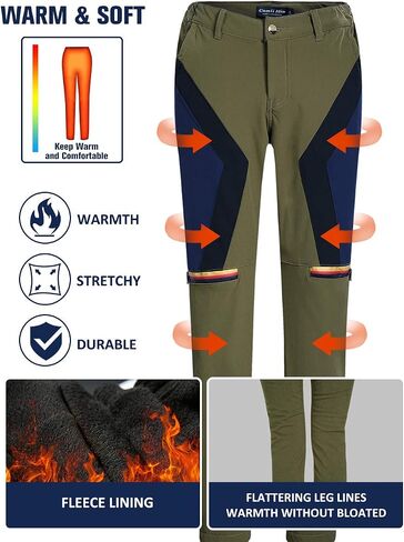 Camii Mia-Fleece-Lined-Hiking-Pants-for-Women-Outdoor Ski Snow Pants Slim Waterproof Windproof Water Resistant in Saudi Arabia