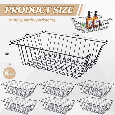Yeaqee 6 Pcs Letter Tray Wire Paper Trays Stackable File Desk Organizer Metal File Paper Holder Basket for Desk Desktop Letter Storage for Office Home Classroom School(14'' x 10'' x 3'',Black) in Saudi Arabia
