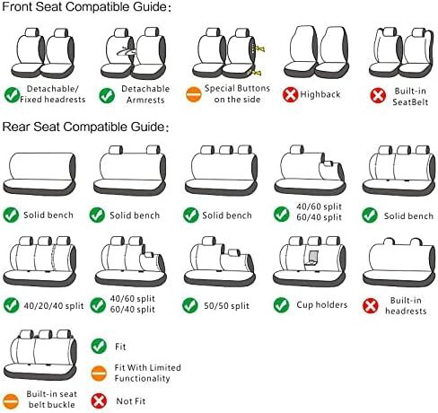 AUTOYOUTH قطعتان من أغطية مقاعد الدلو الأمامية المخملية العصرية بنمط الفهد - مناسبة عالميًا للسيارات وسيارات الدفع الرباعي والشاحنات (أصفر-2) in Kuwait