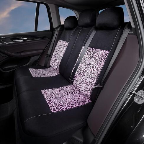 AUTOYOUTH قطعتان من أغطية مقاعد الدلو الأمامية المخملية العصرية بنمط الفهد - مناسبة عالميًا للسيارات وسيارات الدفع الرباعي والشاحنات (أصفر-2) in Kuwait