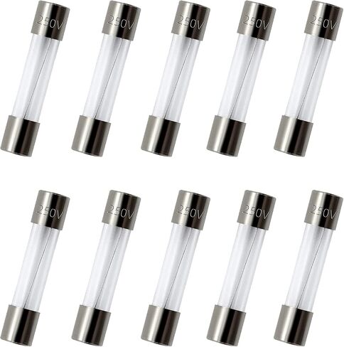 Pack of 10 pcs 500mA F0.5AL Fast-Blow Fuse 0.5A 250V Glass Fuses 0.23 x 1.18 inch / 6 x 30 mm (0.5amp) (F0.5A) in Saudi Arabia