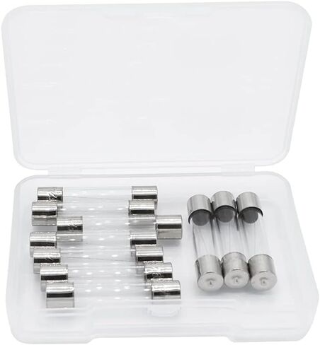 Pack of 10 pcs 500mA F0.5AL Fast-Blow Fuse 0.5A 250V Glass Fuses 0.23 x 1.18 inch / 6 x 30 mm (0.5amp) (F0.5A) in Saudi Arabia