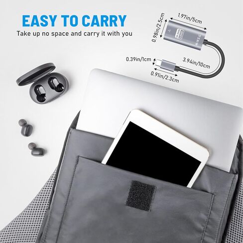 USB C to HDMI Adapter (4K@60Hz), Type-C to HDMI Adapter ([Thunderbolt 3/4]), Aluminum &Portable,Compatible with iPhone 15,MacBook Pro, Air, iPad Pro, Pixelbook, XPS, Galaxy, and More in Kuwait