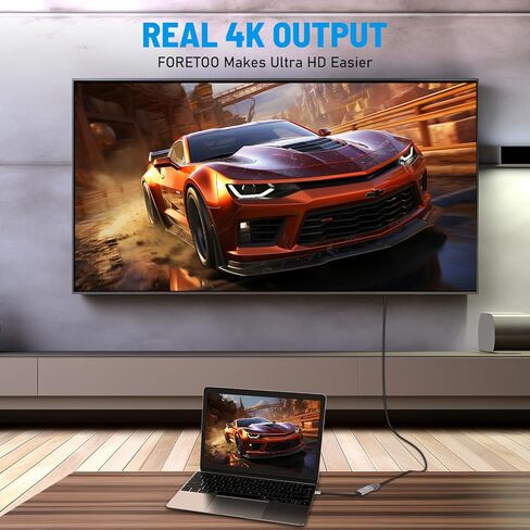 USB C to HDMI Adapter (4K@60Hz), Type-C to HDMI Adapter ([Thunderbolt 3/4]), Aluminum &Portable,Compatible with iPhone 15,MacBook Pro, Air, iPad Pro, Pixelbook, XPS, Galaxy, and More in Kuwait