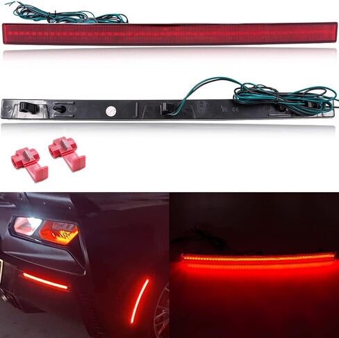 NJSBYL Smoked Lens Corvette C7 LED Front Rear Side Marker Lamps for 2014 2015 2016 2017 2018 2019 Chevy Corvette Grand Sport Stingray Z06 ZR1 Red Amber LED Turn Singal Light Kits Sidemarker Lamps in Saudi Arabia