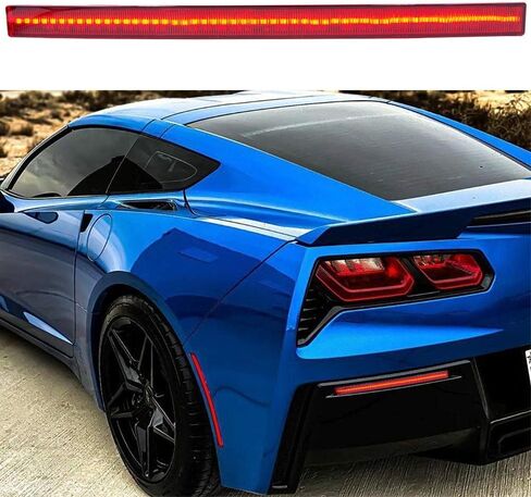 NJSBYL Smoked Lens Corvette C7 LED Front Rear Side Marker Lamps for 2014 2015 2016 2017 2018 2019 Chevy Corvette Grand Sport Stingray Z06 ZR1 Red Amber LED Turn Singal Light Kits Sidemarker Lamps in Saudi Arabia