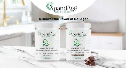XpandAge Life Sciences Bovine Extreme Collagen Peptide Powder with biotin,Pea,Guarana,safed musli and Others for Hair, Nails,Energy, Lean Muscle and Joint Health.Two Flavor Available (Unflavored) in Saudi Arabia