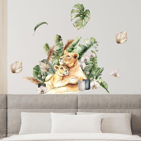 ملصقات جدارية على شكل حيوان سفاري الغابة، ملصقات جدارية على شكل حيوان الفهد، ديكور جداري على شكل حيوان الفهد لغرفة الأطفال وغرفة اللعب وغرفة المعيشة in Kuwait