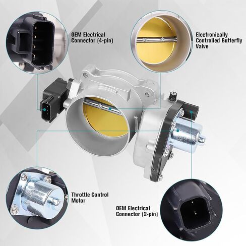 مجموعة جسم الخانق الإلكترونية، متوافقة مع 2004-2014 فورد إكسبيديشن، لينكولن نافيجيتور، F-150، F-250، F-350، تحل محل 8L3Z-9E926-A in Kuwait