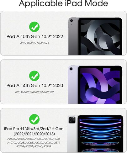 حافظة BRAECNstock iPad Air 5th/4th Gen 10.9 بوصة وPro11 بوصة، حافظة واقية مضادة للصدمات مع حامل قلم رصاص وواقي شاشة، حزام يد يدور 360 درجة / حامل لجهاز iPad 10.9/11 بوصة لغطاء الكمبيوتر اللوحي للأطفال - كاكي in Kuwait