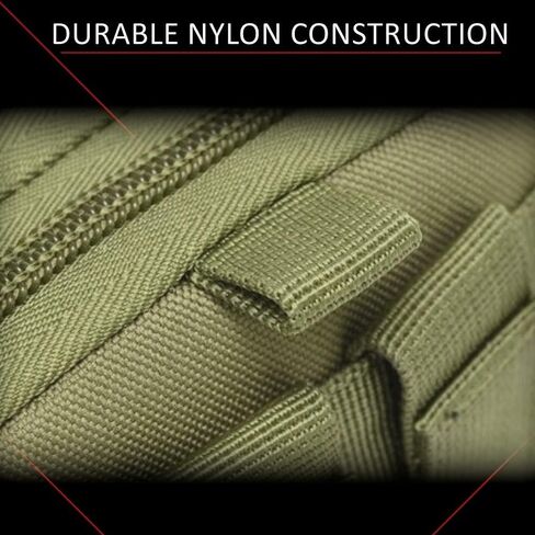 Tactical Molle Pouch Double Molle Straps 7" x 5" x 1.8" Two Zipper Compartments Plus Phone Storage 52175 in Saudi Arabia