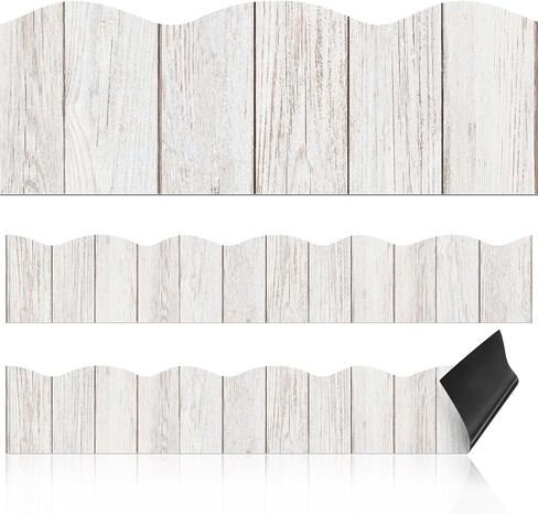 Capoda 24 Pcs Magnetic Borders White Wood Bulletin Board Border Classroom Decorations Magnetic Border Strips Reusable Scalloped Border Trim for Office Whiteboard Chalkboard Back to School Teachers in Saudi Arabia