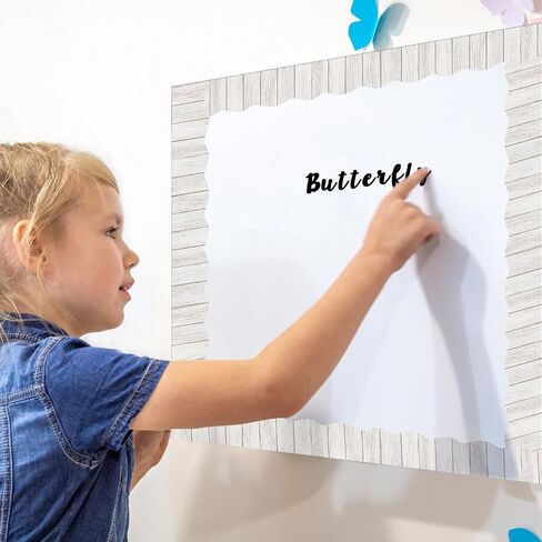 Capoda 24 Pcs Magnetic Borders White Wood Bulletin Board Border Classroom Decorations Magnetic Border Strips Reusable Scalloped Border Trim for Office Whiteboard Chalkboard Back to School Teachers in Saudi Arabia