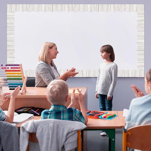 Capoda 24 Pcs Magnetic Borders White Wood Bulletin Board Border Classroom Decorations Magnetic Border Strips Reusable Scalloped Border Trim for Office Whiteboard Chalkboard Back to School Teachers in Saudi Arabia