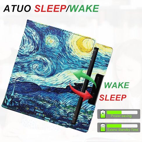 Kindle Oasis Case with Double Hand-held & Stand for 7 Inch Kindle Oasis (10th Generation,2019 and 9th Generation,2017) Auto Sleep & Wake/Magnetic Closure (Forest Mountains) in Kuwait