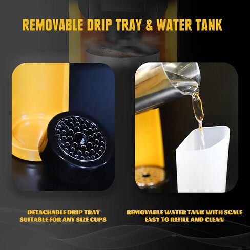 ماكينة صنع القهوة اللاسلكية من Mellif لبطارية Dewalt 20V بحد أقصى (بدون بطارية)، ماكينة تحضير القهوة المحمولة ذات الخدمة الواحدة لكبسولات K-Cup والقهوة المطحونة، ماكينة تحضير القهوة للتخييم في الهواء الطلق، والسفر، والمنزل in Kuwait