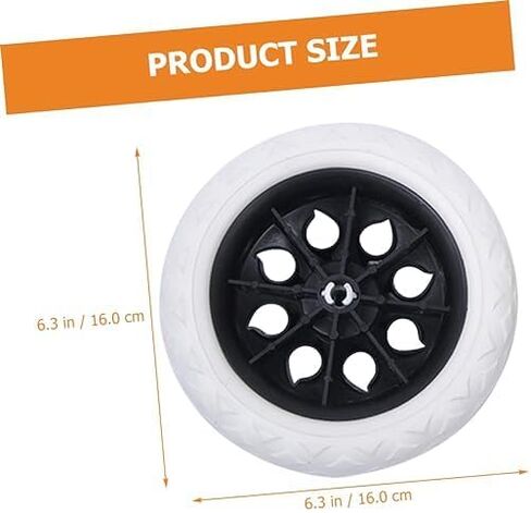 2PCS Black Heavy Duty Shopping Cart Casters Wheels Trolley Cart Wheels Swivel Casters Swivel Caster Wheels Set Luggage Wheel Replacement Suitcase Trolley Wheels in Saudi Arabia