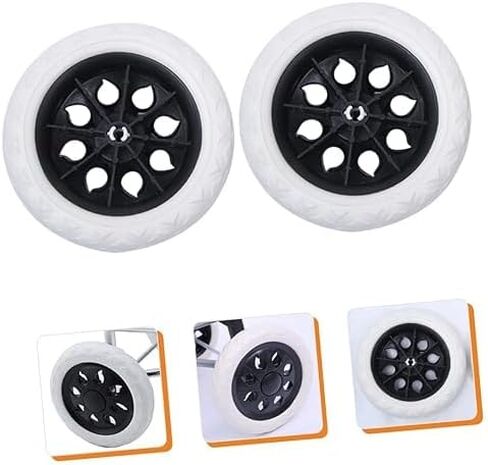 2PCS Black Heavy Duty Shopping Cart Casters Wheels Trolley Cart Wheels Swivel Casters Swivel Caster Wheels Set Luggage Wheel Replacement Suitcase Trolley Wheels in Saudi Arabia