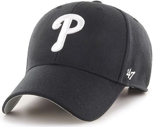 '47 MLB Black White Team Color Primary Logo MVP Adjustable Structure Hat, Adult One Size Fits All in Saudi Arabia