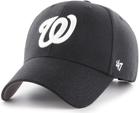 '47 MLB Black White Team Color Primary Logo MVP Adjustable Structure Hat, Adult One Size Fits All in Saudi Arabia
