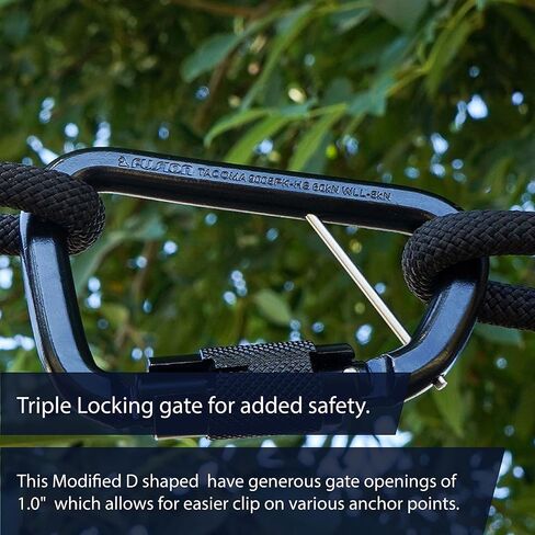 Fusion Climb Tacoma High Strength Auto-Lock Gold Steel Carabiner Clip 50kN for Heavy Duty, Construction, Roofing, Climbing, Camping, hammonk UIAA in Saudi Arabia