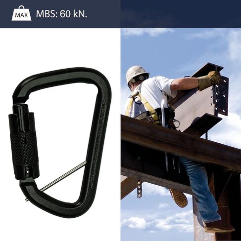 Fusion Climb Tacoma High Strength Auto-Lock Gold Steel Carabiner Clip 50kN for Heavy Duty, Construction, Roofing, Climbing, Camping, hammonk UIAA in Saudi Arabia