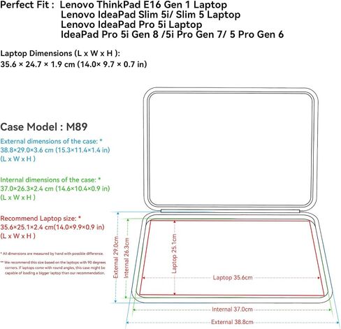 Smatree Hard EVA Protective Sleeve Case Compatible for 14 inch Lenovo ThinkBook Plus Gen 5 Hybrid, for Lenovo IdeaPad Flex 5i Chromebook Plus Gen 7 Laptop, Slim and Anti-Shock Notebook Bag (X8250) in Saudi Arabia