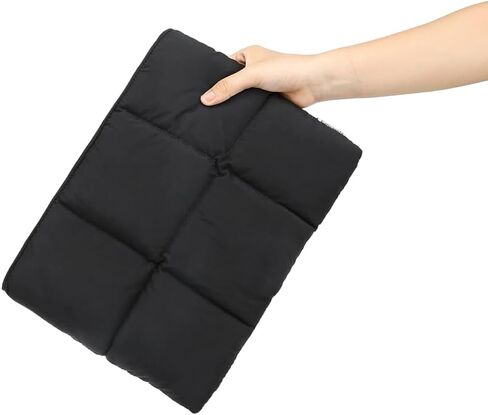 Canvaslife Puffy Laptop Sleeve - 13 Inch, 13.5 Inch & 12.9 Inch MacBook Pro Air Compatible - Quilted Puffer Laptop Case for Women (Black) in Saudi Arabia