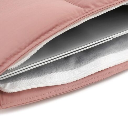 Canvaslife Puffy Laptop Sleeve - 13 Inch, 13.5 Inch & 12.9 Inch MacBook Pro Air Compatible - Quilted Puffer Laptop Case for Women (Black) in Saudi Arabia