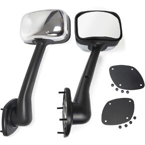Chrome Hood Mirror Assembly with LED Light Replacement for 2008-2017 Freightliner Cascadia,Semi Trucks Freightliner Cascadia Accessories,Driver and Passenger Side in Kuwait