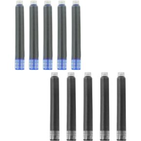 20 قطعة من عبوات حبر قلم النافورة من YUNCHUN، مجموعات خراطيش حبر 2.6 مم لهونغديان، مستلزمات كتابة قلم الحبر عبوات الحبر القياسية الدولية، كتابة سلسة، سعة كبيرة وسهلة الحمل أسود + أزرق in Kuwait