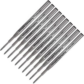 10 عبوات قلم حبر جاف أصلي مقدام لأقلام Montblanc Twist Style، ذات نقطة متوسطة، معبأة بكميات كبيرة (أسود) in Kuwait