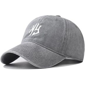 Classic Cotton Men's Baseball Cap Unisex Baseball Cap Vintage Washed Dad Hat Outdoor Cap，New York Embroidered in Saudi Arabia