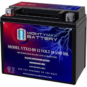 بطارية مايتي ماكس YTX12-BS بطارية 12 فولت 10 أمبير لدراجة كاواساكي فولكان 900 كلاسيك 900CC 06-09 in Saudi Arabia