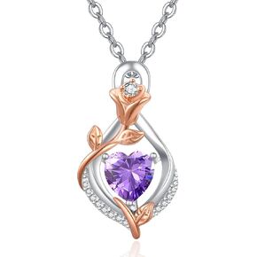 AENEAS Infinity Birthstone Necklace for Women Sterling Silver Infinity Teardrop Pendant Forever Love Jewelry Gift for Birthday Anniversary Christmas in Kuwait