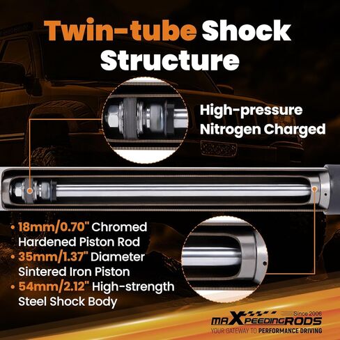 maXpeedingrods 0-2.5" Rear Shocks for 1999-2004 Jeep Grand Cherokee WJ 2WD 4WD, G1 Upgraded Version in Saudi Arabia