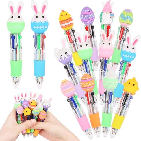 CCINEE 24pcs St Patricks Day Mini Multicolor Pens In One, Green Clover Ballpoint Pens Bulk Cartoon Retractable Party Favor Writing Pen for St Patricks Day School Office Gifts in Saudi Arabia