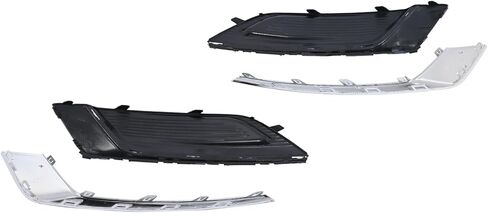 أغطية مصابيح الضباب الأمامية مصد الصدمات من الكروم HS7Z17B814AB HS7Z17B814AA متوافق مع Ford Fusion 2017 2018 (جانب السائق وجانب الركاب) in Kuwait