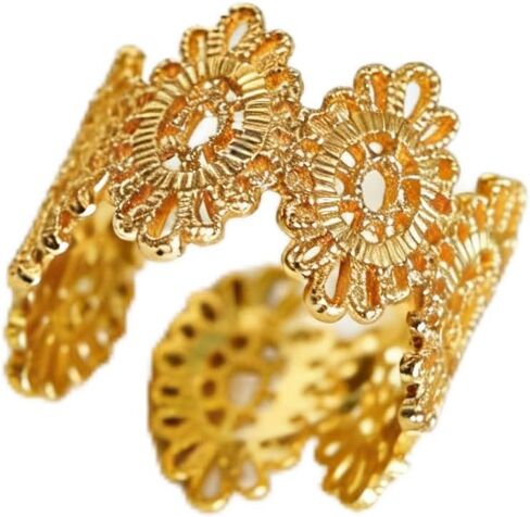 Valentines Rings for Women, Non Tarnish Chunky Wedding Ring Set, Adjustable Bohemian Statement Ring in Saudi Arabia