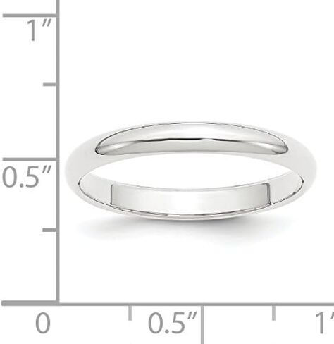 950 Platinum 3mm Half-Round Shape Bridal Engagement Wedding Band Ring Fine Jewelry For Women Gifts For Her in Saudi Arabia
