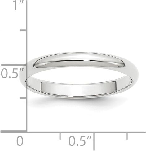 950 Platinum 3mm Half-Round Shape Bridal Engagement Wedding Band Ring Fine Jewelry For Women Gifts For Her in Saudi Arabia